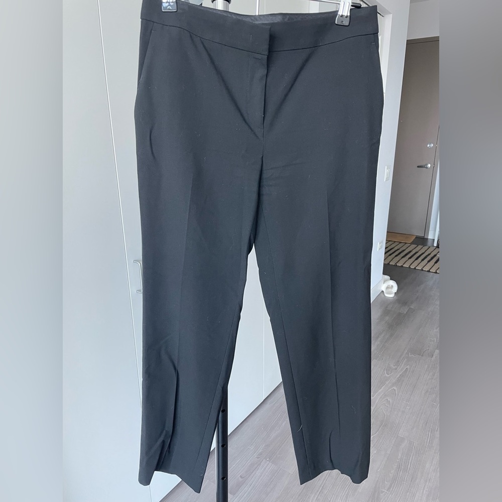 Ann Taylor, Black Petite Straight Leg Work Pant, Curvy fit
